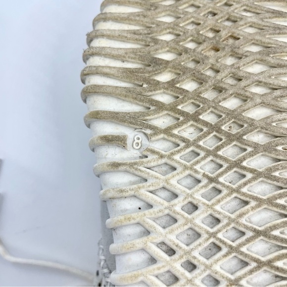 Diba True Poker Hand Perforated Silver Metallic Leather Lace-Up Sneakers 8 - Picture 11 of 11